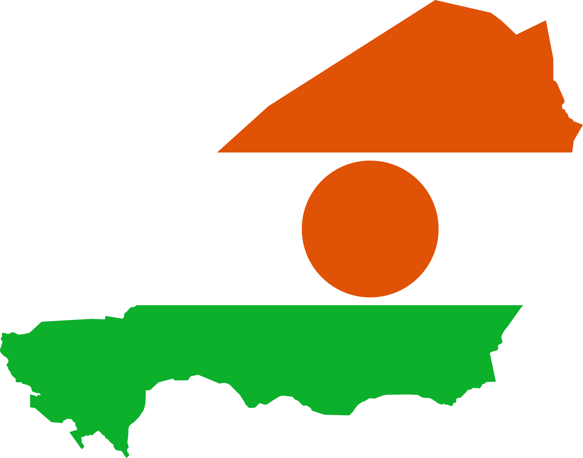 Bandera de Níger sobre el perfil de país